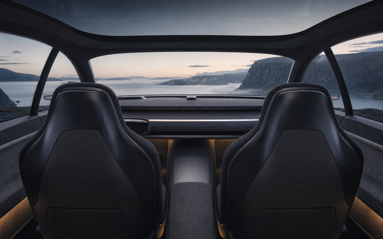 The quiet, panoramic cabin of the AAVA 01