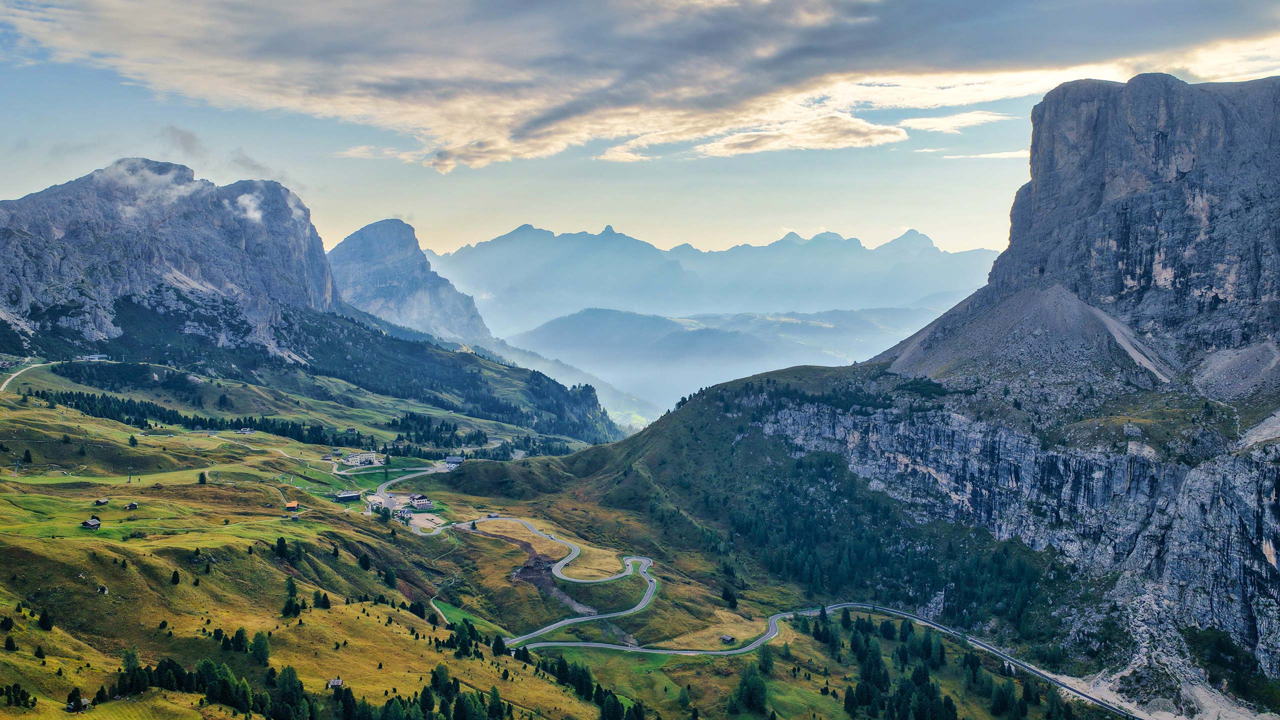 Diagonal light on mountain face